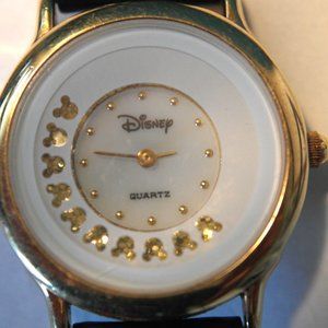 DISNEY TIME WORKS Quartz Gold Women s Wristwatch - Rare